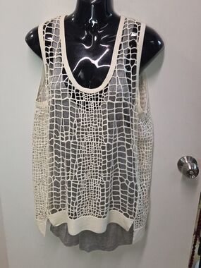 Robert Rodriguez Crochet Layered Tank Top - Size M